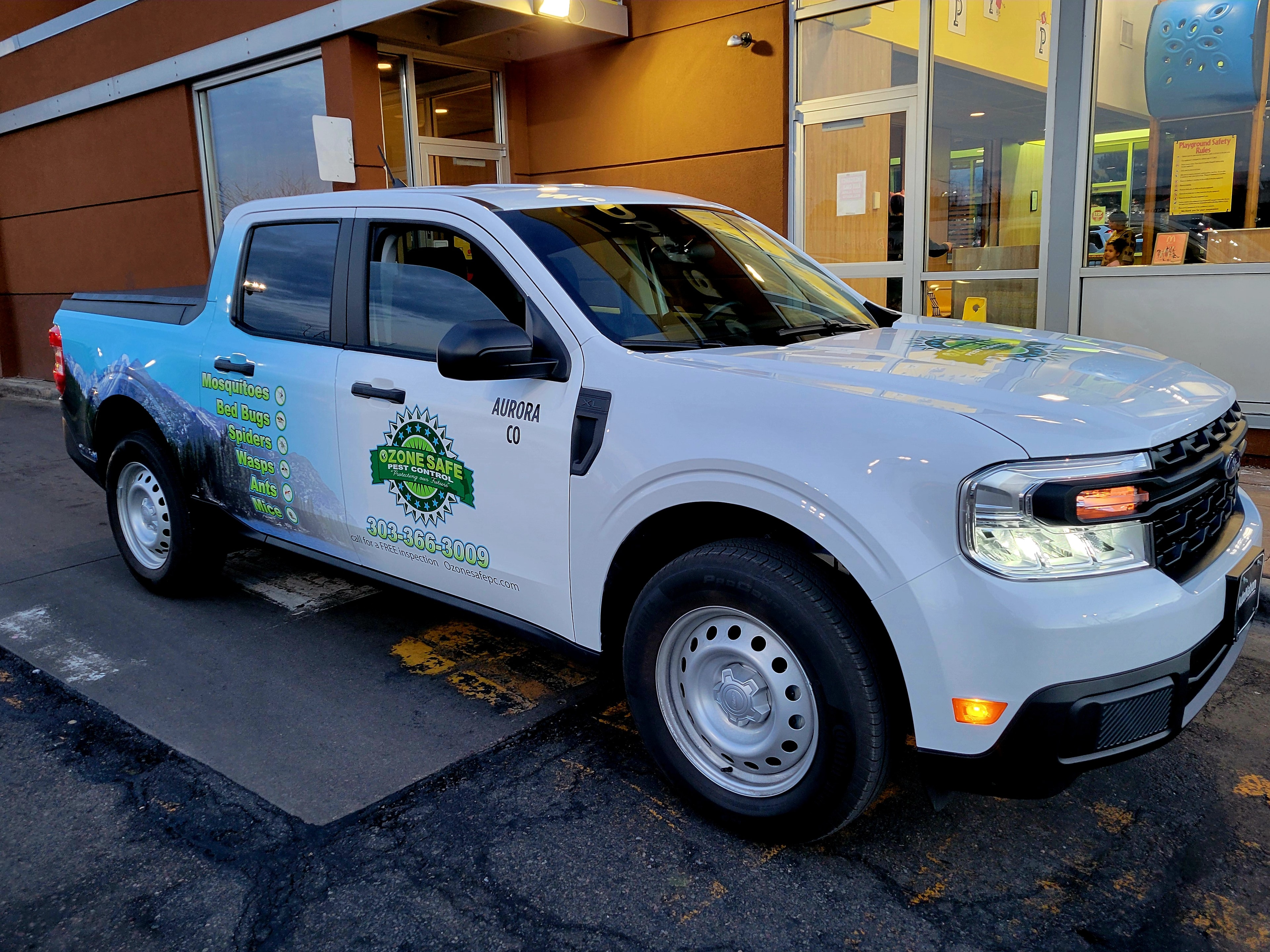 Ozone Safe Pest Control service truck